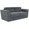 Image de Canapé 4 places convertible express en tissu texturé gris anthracite - Couchage 160 cm - Matelas 22 cm avec mémoire de forme -