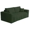 Image de Canapé 4 places convertible express en tissu bouclette vert - Couchage 160 cm - Matelas 20 cm ISSORO