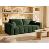 Image de Canapé 4 places convertible express en tissu bouclette vert - Couchage 160 cm - Matelas 20 cm ISSORO