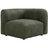 Image de Fauteuil d'angle en tissu bouclette vert DANEPI