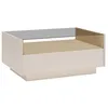 Image de Table basse avec 2 tiroirs et 1 niche - Beige et naturel clair - ALIVENTO