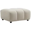 Image de Pouf en tissu texturé beige JUTINI
