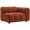 Image de Fauteuil d'angle droit en tissu texturé terracotta JUTINI