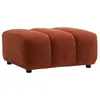 Image de Pouf en tissu texturé terracotta JUTINI
