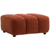 Image de Pouf en tissu texturé terracotta JUTINI