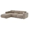 Image de Grand canapé dangle gauche en tissu taupe POGNI de Maison Céphy