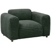 Image de Fauteuil en velours côtelé grosses côtes vert POGNI de Maison Céphy