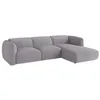 Image de Canapé dangle droit en tissu chenille gris clair CAMILIO de Maison Céphy