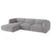 Image de Canapé dangle gauche en tissu chenille gris clair CAMILIO de Maison Céphy