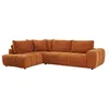 Image de Canapé dangle gauche avec dossier en tissu chenille terracotta CLENALI