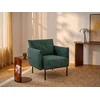 Image de Fauteuil en tissu chiné vert GERALDIA