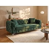 Image de Canapé 3 places chesterfield en velours vert EDWINA