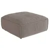 Image de Pouf en tissu chenille taupe CAMILIO de Maison Céphy