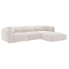 Image de Canapé dangle droit convertible en tissu chenille beige CAMILIO de Maison Céphy