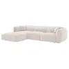 Image de Canapé dangle gauche convertible en tissu chenille beige CAMILIO de Maison Céphy