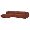 Image de Canapé dangle gauche convertible en tissu chenille terracotta CAMILIO de Maison Céphy
