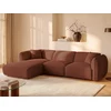 Image de Canapé d'angle gauche convertible en tissu chenille terracotta CAMILIO de Maison Céphy