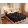 Image de Matelas 180 x 200 cm hybride ressorts ensachés, surmatelas intégré et coutil noir ép.30cm - GAMIANI de YSMÉE