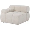Image de Fauteuil d'angle gauche en tissu chiné beige FACIVIL