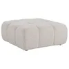 Image de Pouf en tissu chiné beige FACIVIL