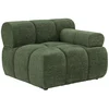 Image de Fauteuil d'angle droit en tissu chiné vert FACIVIL