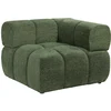 Image de Fauteuil d'angle en tissu chiné vert FACIVIL