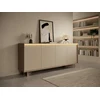 Image de Buffet 4 portes avec LEDs en MDF - Beige et Naturel clair - MAYRONA