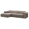 Image de Canapé dangle gauche en tissu chiné taupe TEJAMI