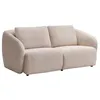 Image de Canapé 2 places en tissu chenille beige LIRUNO
