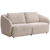 Image de Canapé 2 places en tissu chenille beige LIRUNO