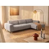 Image de Canapé d'angle droit en tissu texturé taupe SAPIGO