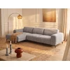 Image de Canapé d'angle gauche en tissu texturé taupe SAPIGO