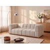 Image de Canapé 3 places en tissu texturé beige RIMALO