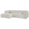 Image de Canapé dangle gauche en tissu texturé beige RIMALO