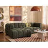 Image de Canapé d'angle gauche en tissu texturé vert kaki RIMALO