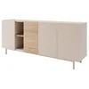 Image de Buffet avec 4 portes et 2 niches - Beige et Naturel clair - REYALA