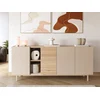 Image de Buffet avec 4 portes et 2 niches - Beige et Naturel clair - REYALA