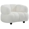 Image de Fauteuil en tissu bouclette blanc cassé COLIANI
