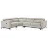 Image de Canapé dangle gauche convertible express relax électrique en tissu chenille beige KOBIBRA