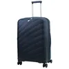 Image de ALPINI VENTINI. Valise 100% Polypropylène Garantie 5 Ans (Noire (Black) M (Moyenne) - 65L- 66x45.5x27cm-3.42kg)