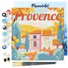 Image de FiguredArt Mini Peinture par Numéro Adulte 20x20cm avec cadre Automne en Provence - Petit Format Kit de Loisir Créatif