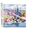 Image de FiguredArt Peinture par Numéro Adulte Haie de Fleurs - Kit de Loisir Créatif DIY Numéro dArt - 40x50cm sans châssis