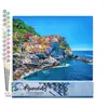 Image de FiguredArt Peinture par Numéro Adulte Village des Cinq Terres - Kit de Loisir Créatif DIY Numéro dArt - 40x50cm sans châssis