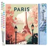 Image de FiguredArt Peinture par Numéro Adulte Affiche Vintage Paris 2 - Kit de Loisir Créatif DIY Numéro dArt - 40x50cm sans châssis