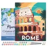 Image de FiguredArt Peinture par Numéro Adulte avec cadre Affiche Vintage Rome - Kit DIY Numéro dArt - 40x50cm toile tendue sur châssis