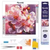 Image de Figured’Art Mini Diamond Painting Broderie Diamant 25x25cm toile entière roulée avec diamants ronds - Floraison des Cerisiers