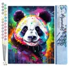 Image de FiguredArt Peinture par Numéro Adulte Panda Coloré Abstrait - Kit de Loisir Créatif DIY Numéro dArt - 40x50cm sans châssis