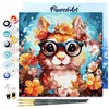 Image de Peinture par numéros - FIGUREDART - Écureuil fantaisie - 20x20cm - Kit complet - Adultes