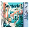 Image de Peinture par Numéro - FIGUREDART - Santorin en fleurs - Kit DIY - 40x50cm - Adulte