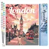 Image de Peinture par Numéro - FIGUREDART - Londres en fleurs - Kit DIY - 40x50cm - Adulte